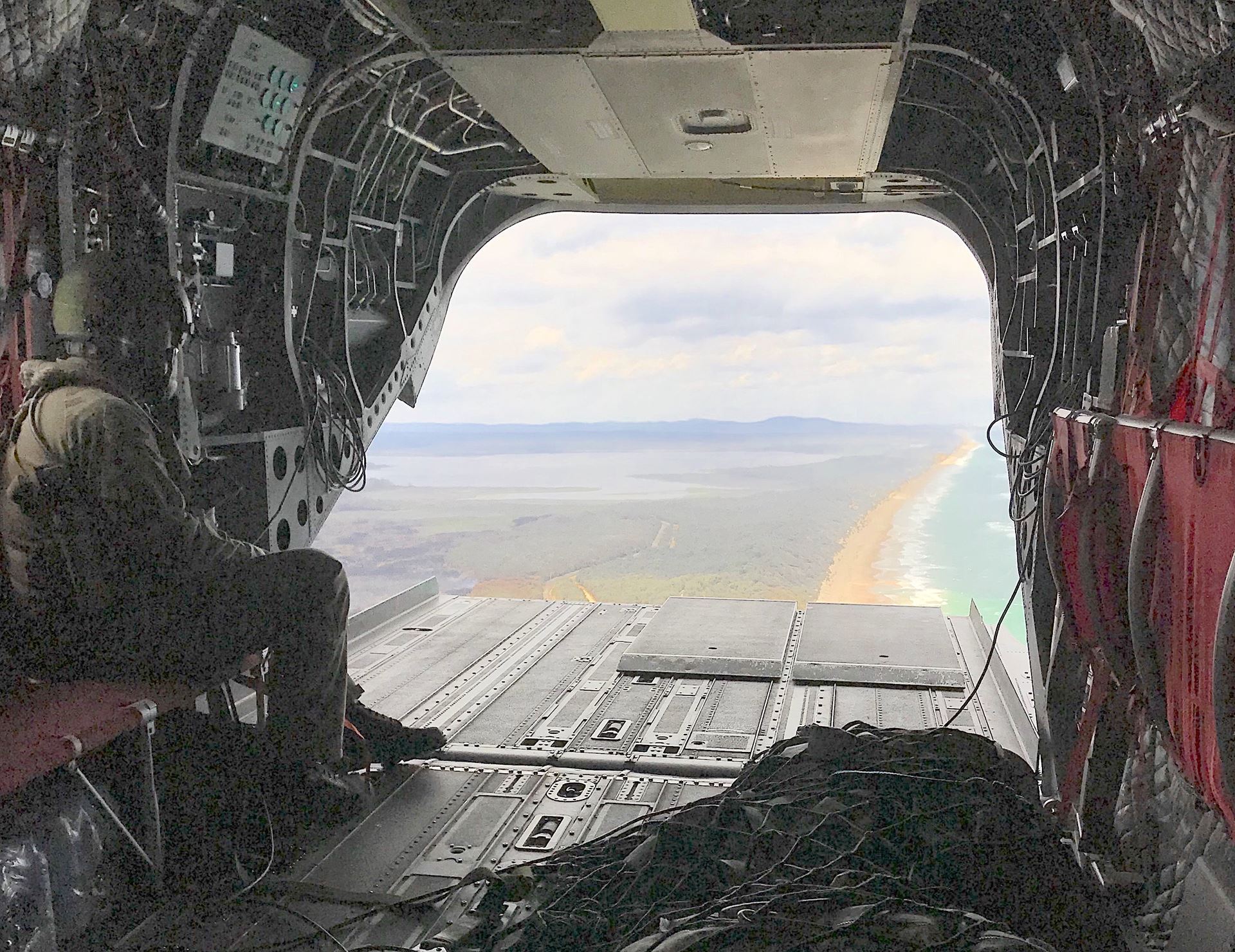 Chinook over 90-mile beach